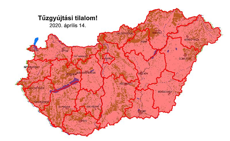 Országos tűzgyújtási tilalmat rendelt el a NÉBIH