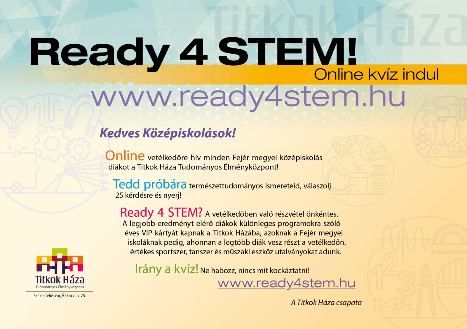 Online vetélkedőt indít a Titkok Háza Fejér megyében