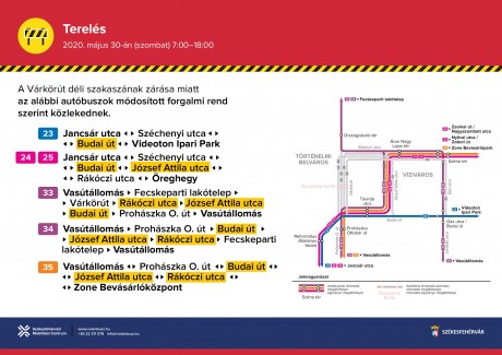 Daruzási munkák miatt szombaton lezárás lesz a Várkörúton