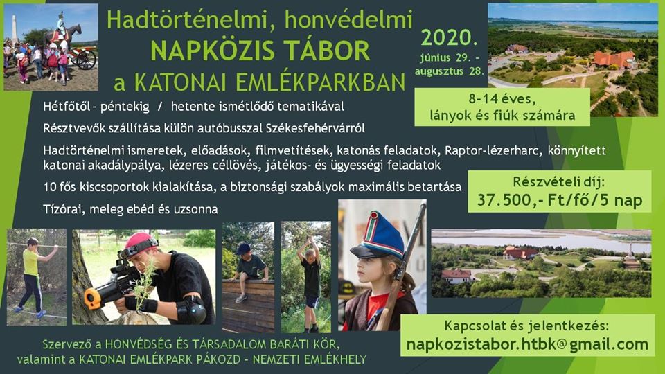 Hadtörténelmi és honvédelmi táborokat kirdet a Katonai Emlékpark
