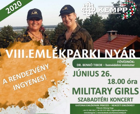A Military Girls ingyenes koncertjével kezdődik pénteken a VIII. Emlékparki Nyár
