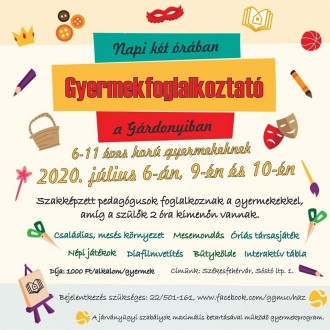 Gyermekfoglalkoztató programok indulnak a Gárdonyiban