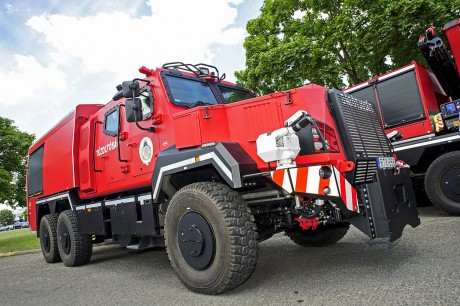 Székesfehérvárra is érkezett az erdőtüzes gyorsbeavatkozó tűzoltóautóból