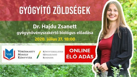 Gyógyító zöldségek - online élő előadás hétfőn a Vörösmarty Könyvtárból
