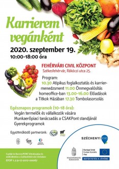 Vegán termelők és vállalkozók vására, munkaerőpiaci tanácsadás és gyermekprogramok szombaton