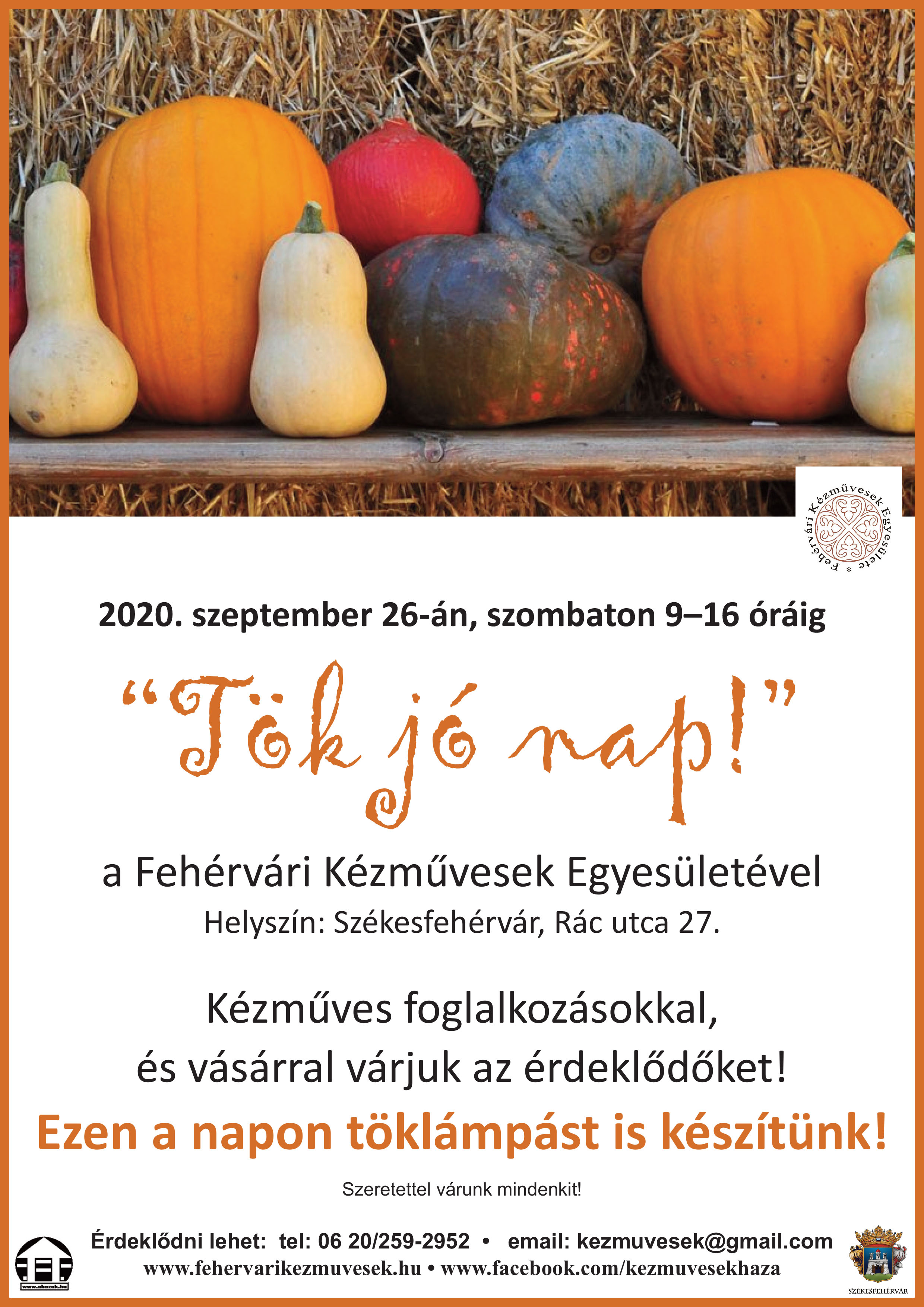 Tök Jó Napot szerveznek a fehérvári kézművesek szombaton