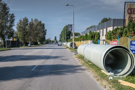 Forgalomkorlátozás szerdától a Mártírok útján - folytatódik a csapadékcsatorna felújítása