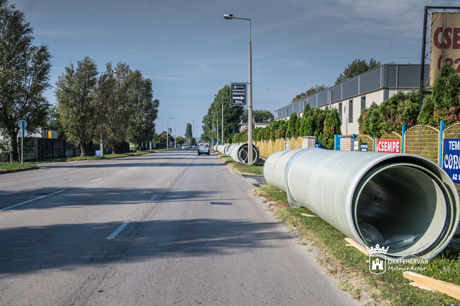 Forgalomkorlátozás szerdától a Mártírok útján - folytatódik a csapadékcsatorna felújítása