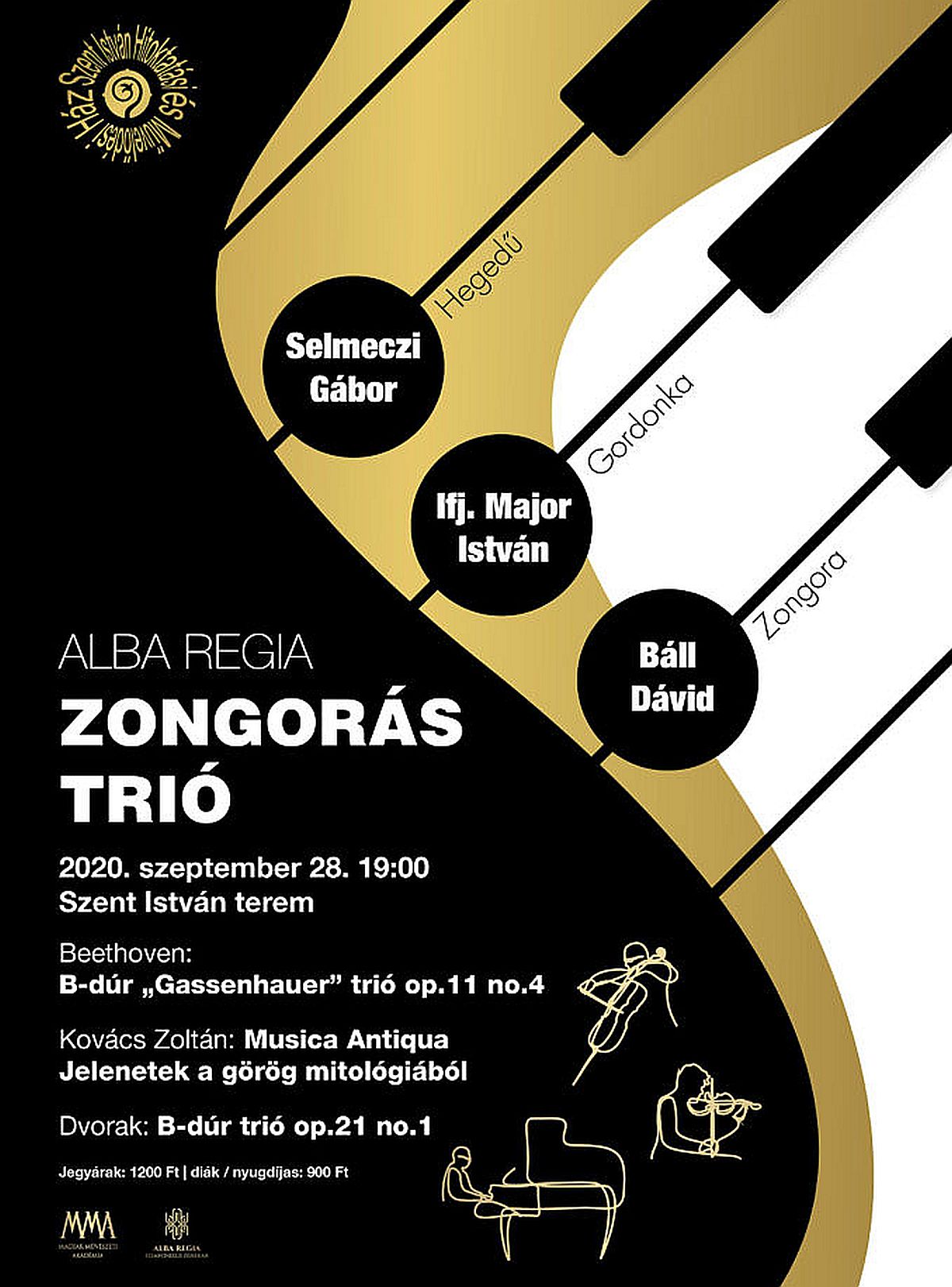 Az Alba Regia Zongorás Trió koncertje a Szent István teremben