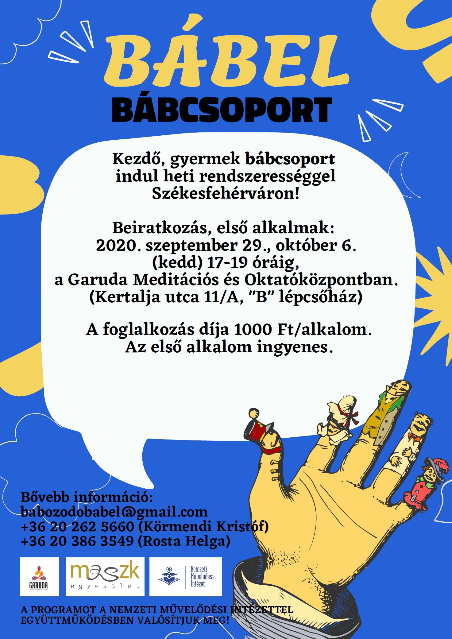 Amatőr bábszínházas színjátszócsoport indul gyerekeknek kedden