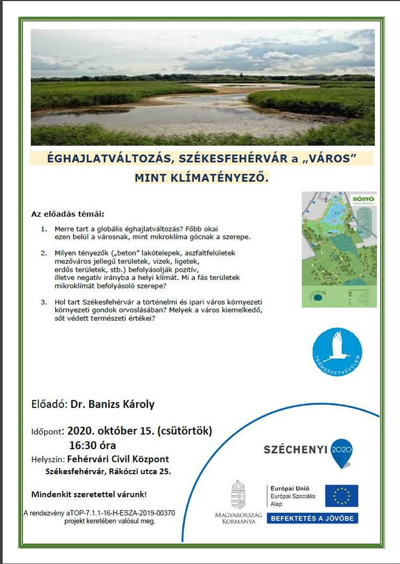 Ismerd meg Székesfehérvár zöld területeit! - előadás a Civil Központban
