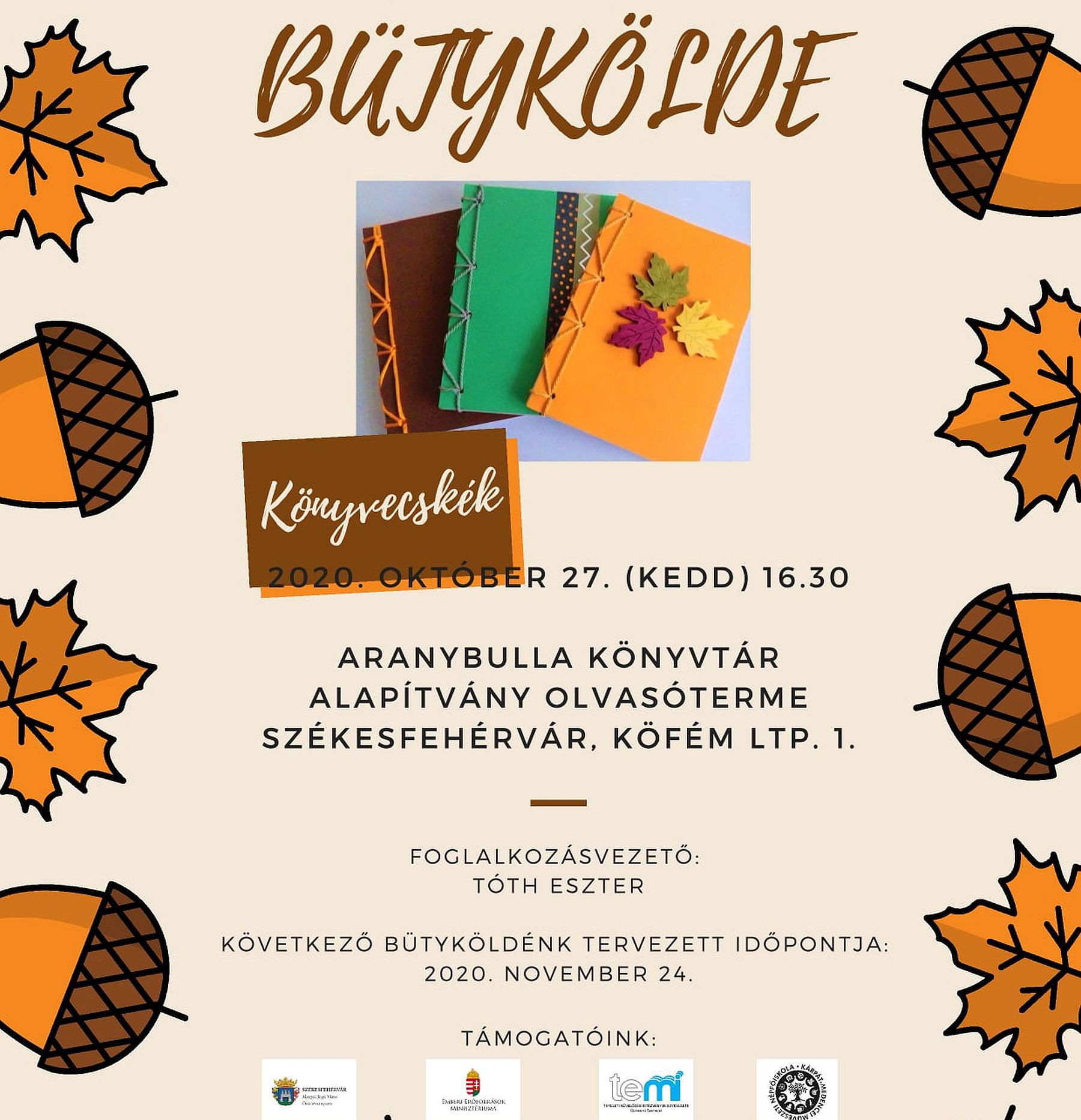 Egyedi könyvecskéket készítenek az Aranybulla Könyvtár Bütyköldéjében kedden