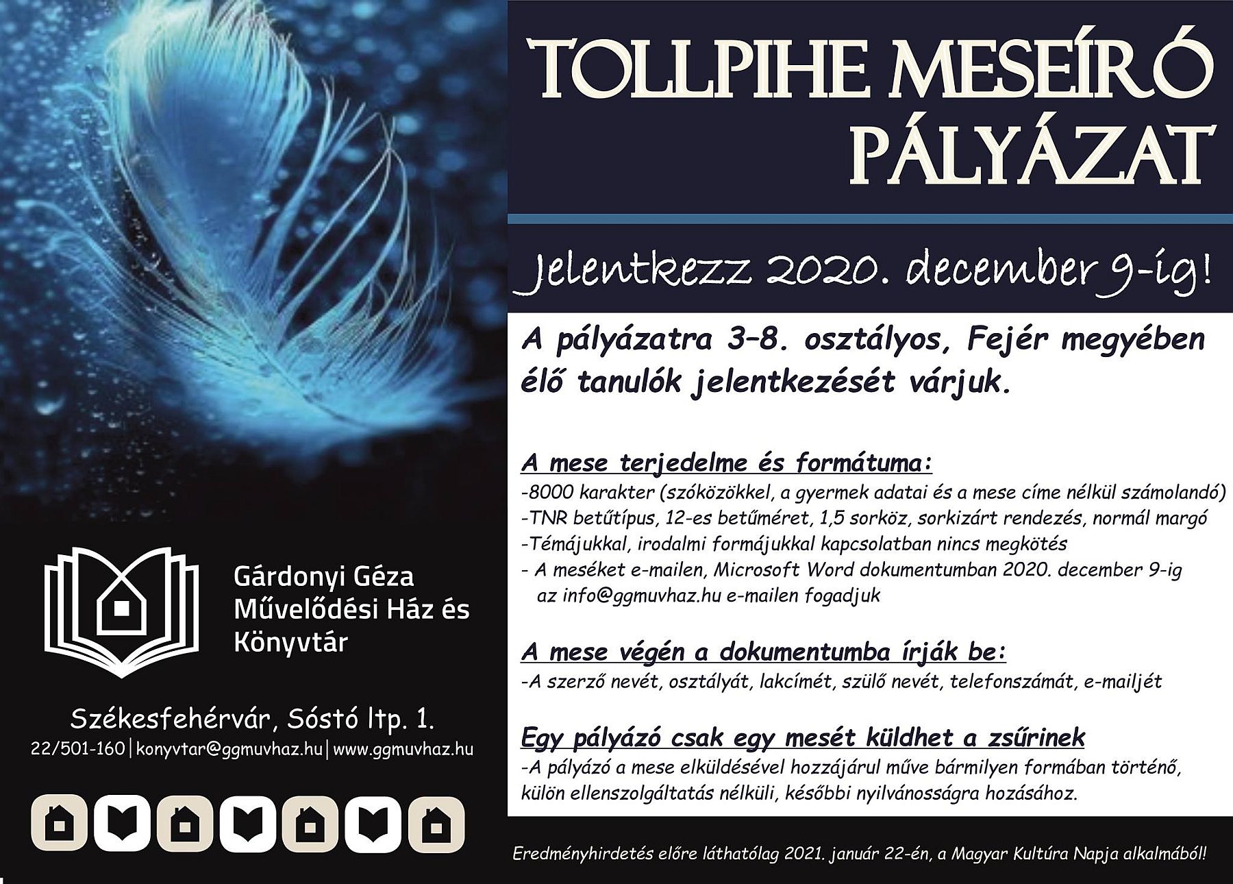 December 9-ig még lehet jelentkezni a Tollpihe Meseíró Pályázatra