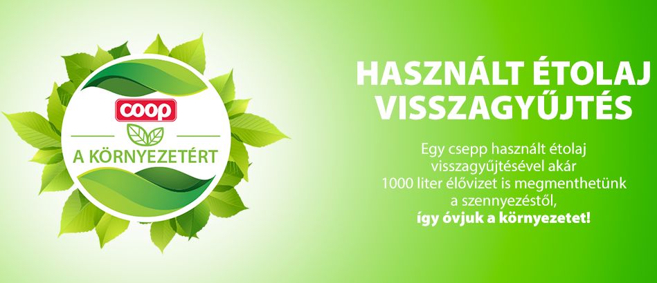 Népszerű a használt étolaj visszagyűjtés a Coop üzletekben Fehérváron is