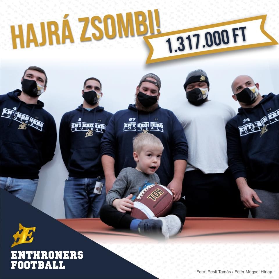 Igazi meglepetés a fa alá - 1,3 millió forintot gyűjtött Zsombinak a Fehérvár Enthroners