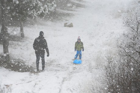 Van aki már a szánkót is elővette - havas péntek délelőtt Fehérváron