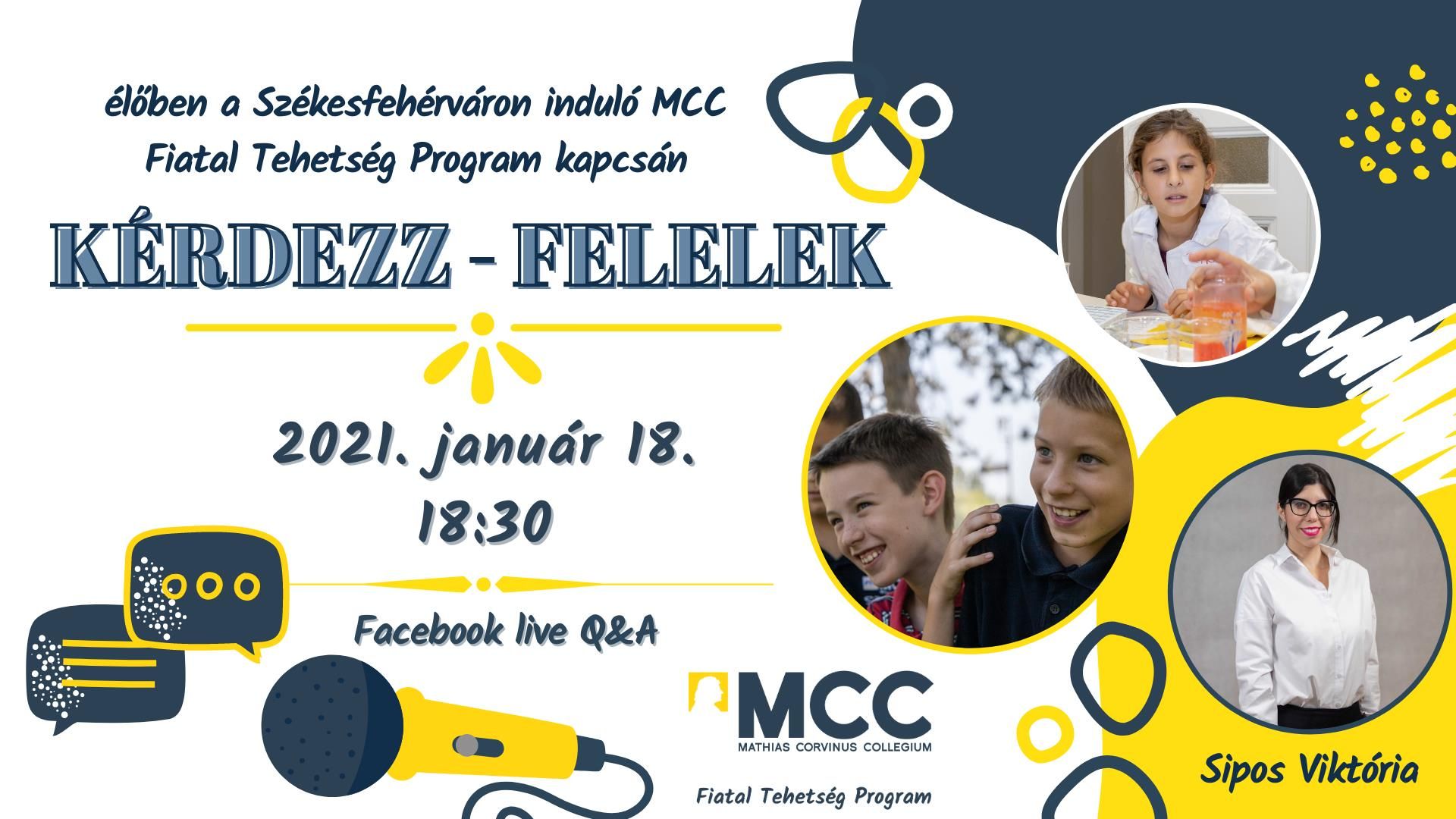 Hétfőn este lesz az élő facebook fogadórája a Mathias Corvinus Collegiumnak
