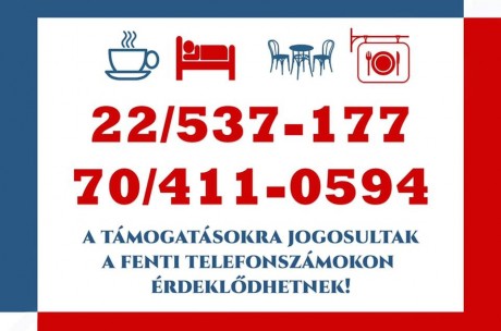Lakossági tájékoztató a fehérvári vendéglátósoknak meghirdetett gazdasági mentőcsomag részleteiről