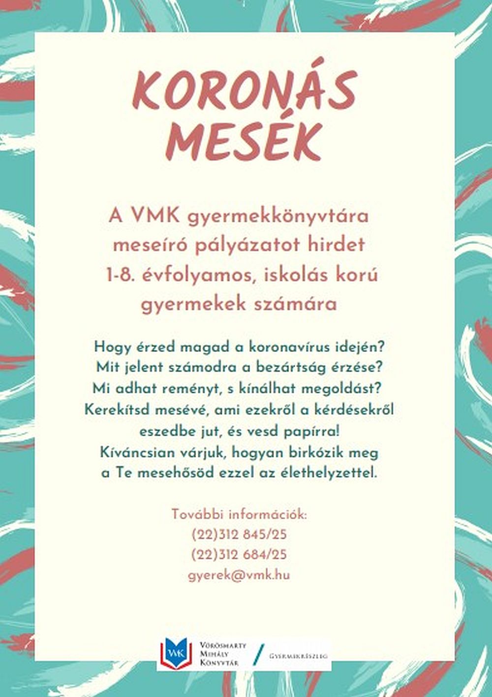 Koronás mesék és Mese-kép – pályázatok gyerekeknek a Vörösmarty Könyvtártól