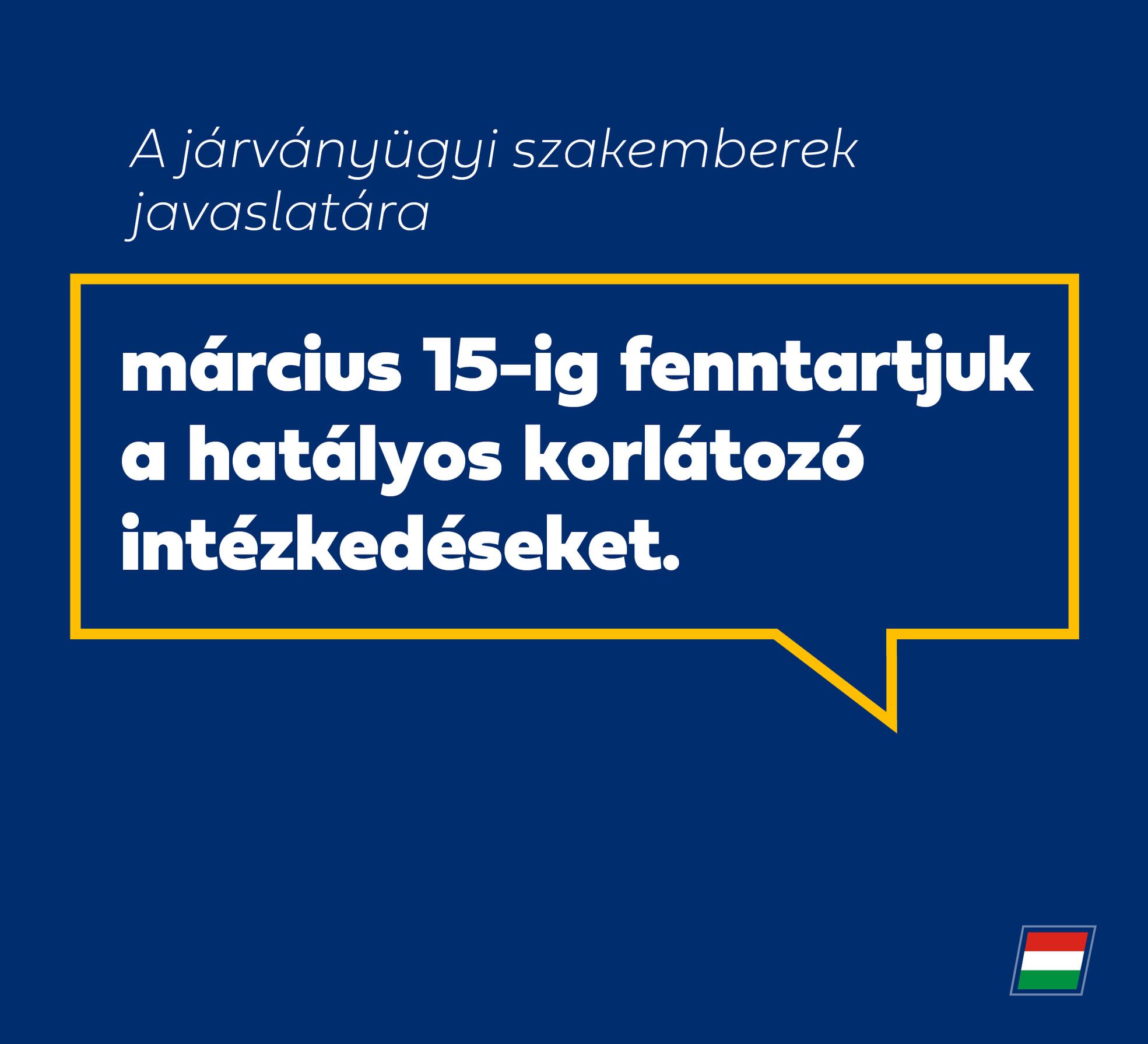 Március 15-ig meghosszabbították a jelenlegi korlátozásokat