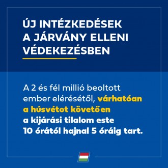 Húsvét idején még maradnak a jelenlegi korlátozások