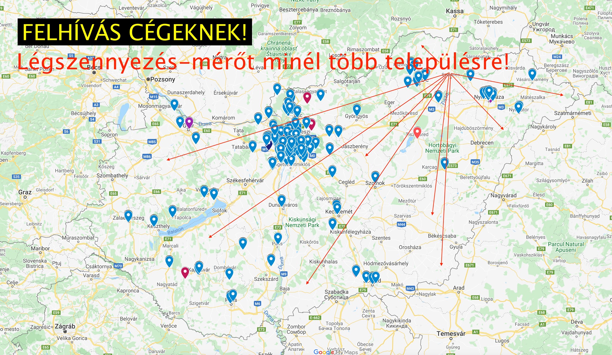 Légszennyezés-mérő készülékek felajánlására kérik a cégeket