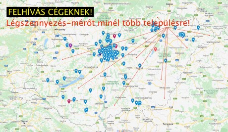 Légszennyezés-mérő készülékek felajánlására kérik a cégeket