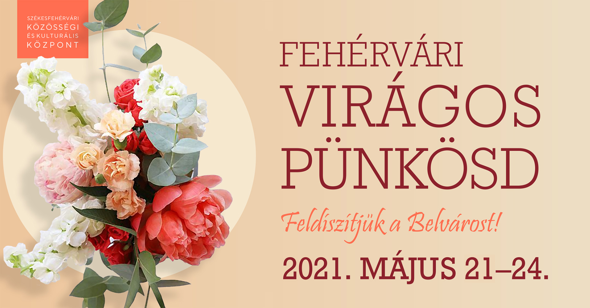 Virágba borul pénteken délutánra Székesfehérvár Belvárosa