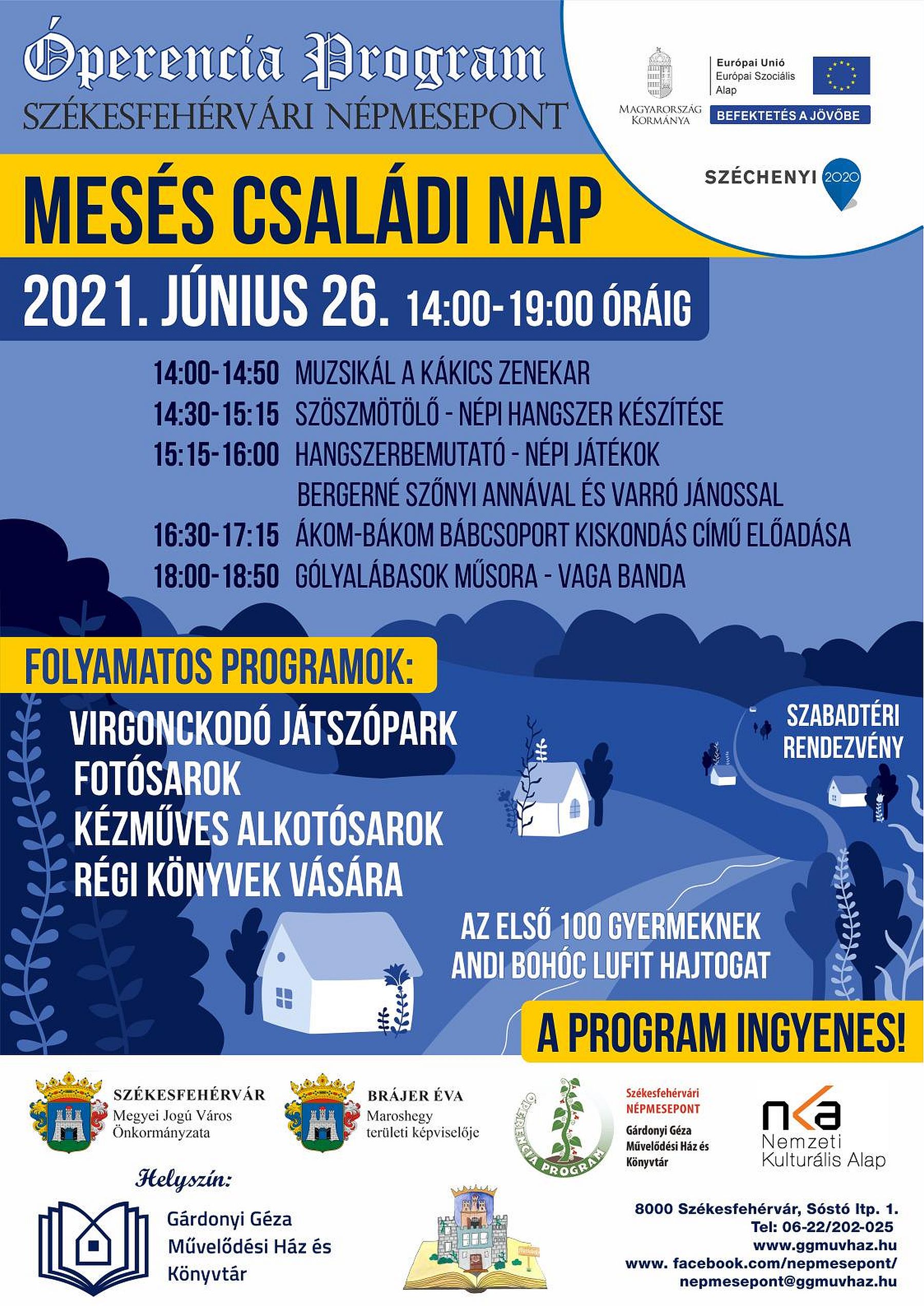 Mesés családi nap lesz szombaton a Székesfehérvári Népmeseponton