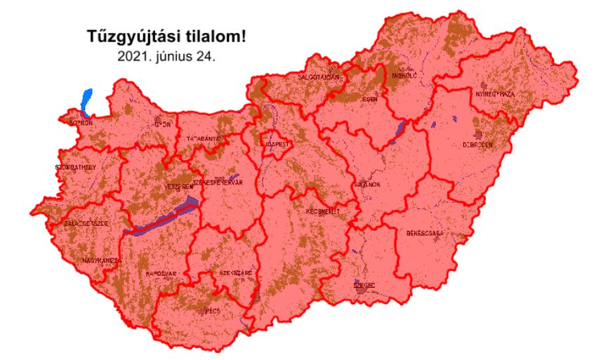 Éjféltől tűzgyújtási tilalom van az egész országban