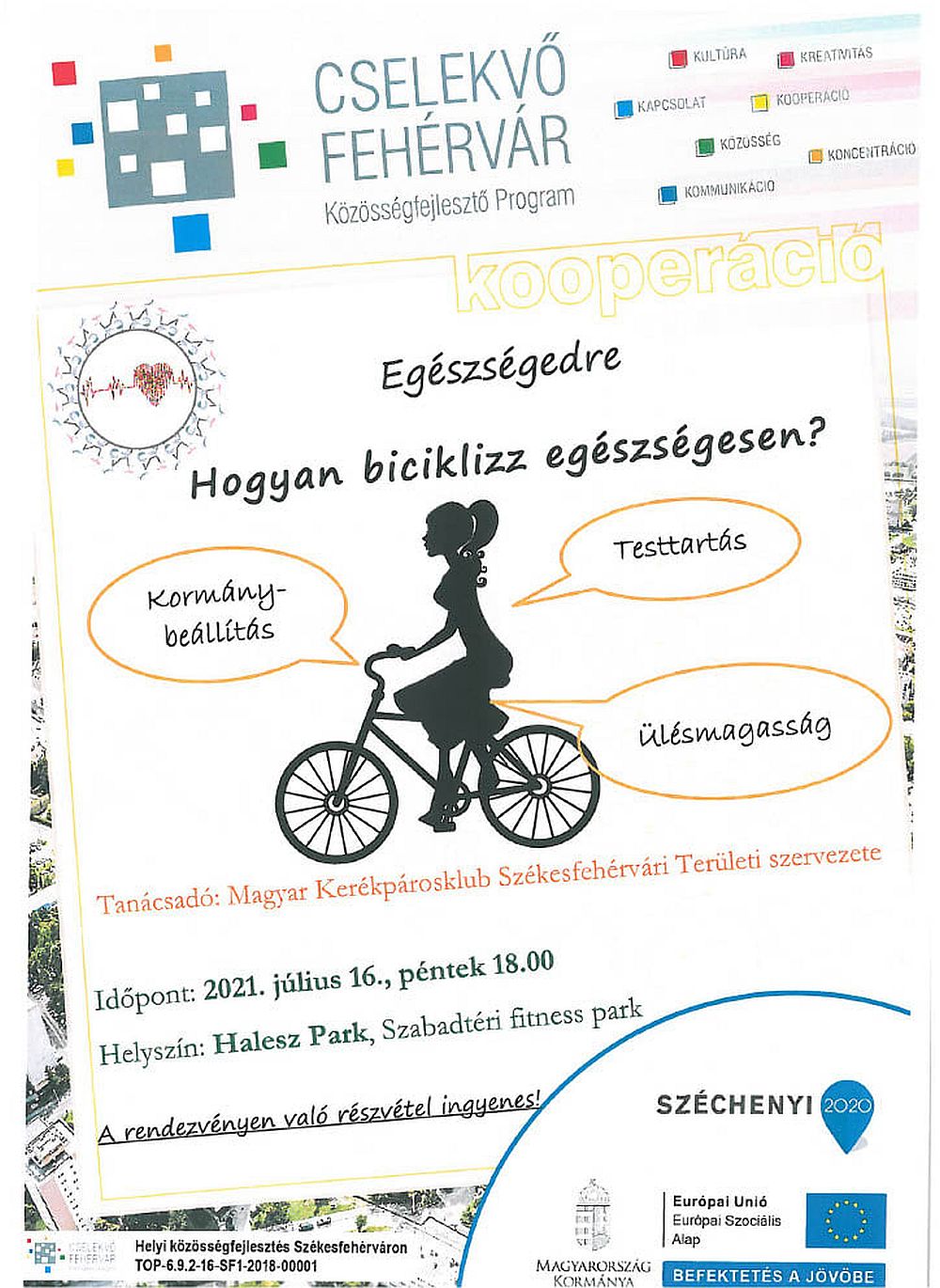 Hogyan biciklizz egészségesen? – ingyenes tanácsadó program pénteken a Haleszban