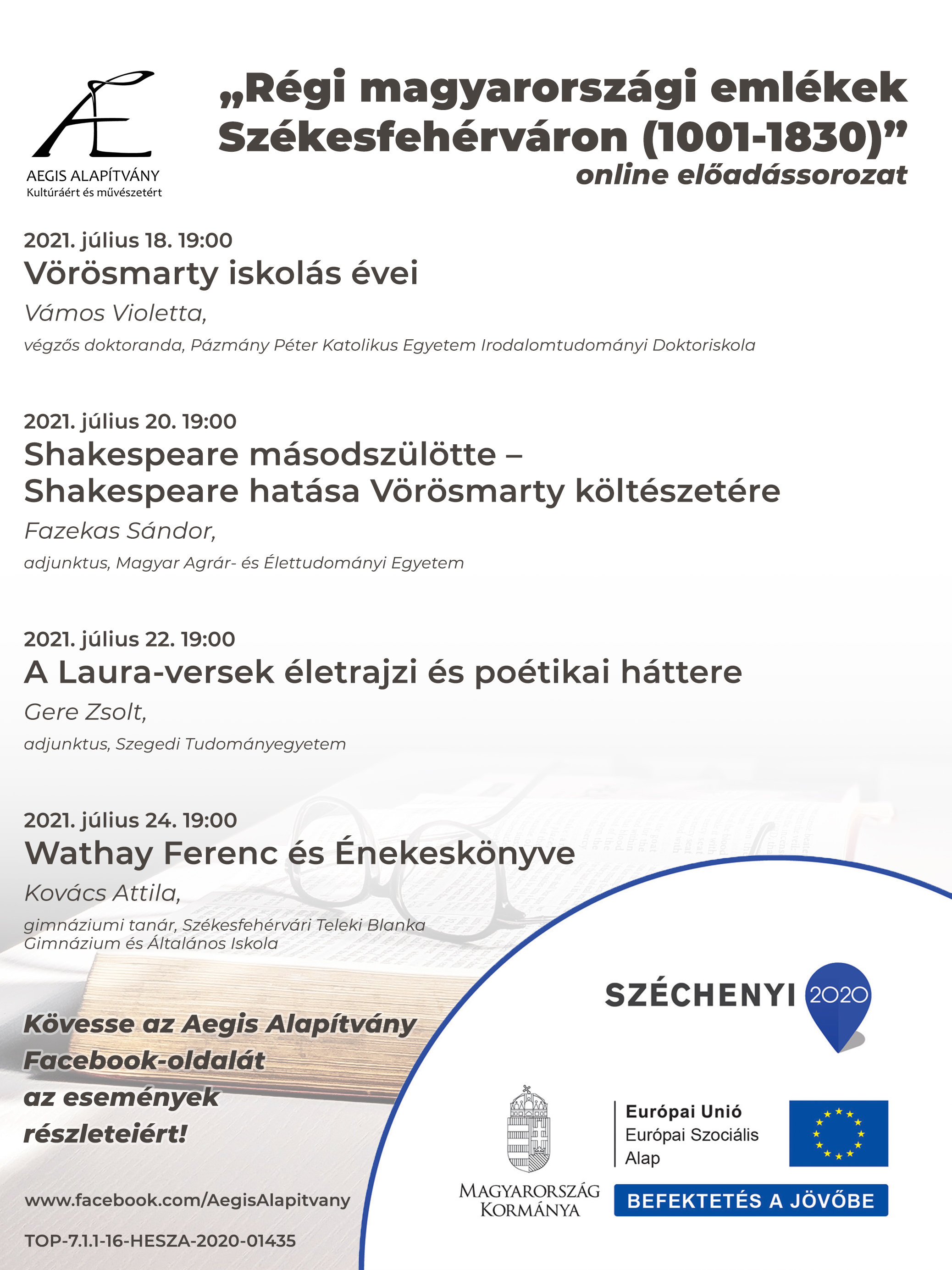 „Régi magyarországi emlékek Székesfehérváron (1001–1830)” - online előadássorozat indul