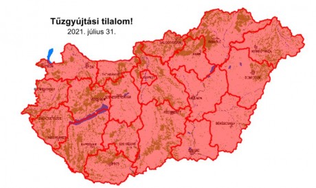 Országos tűzgyújtási tilalom lépett életbe szombaton