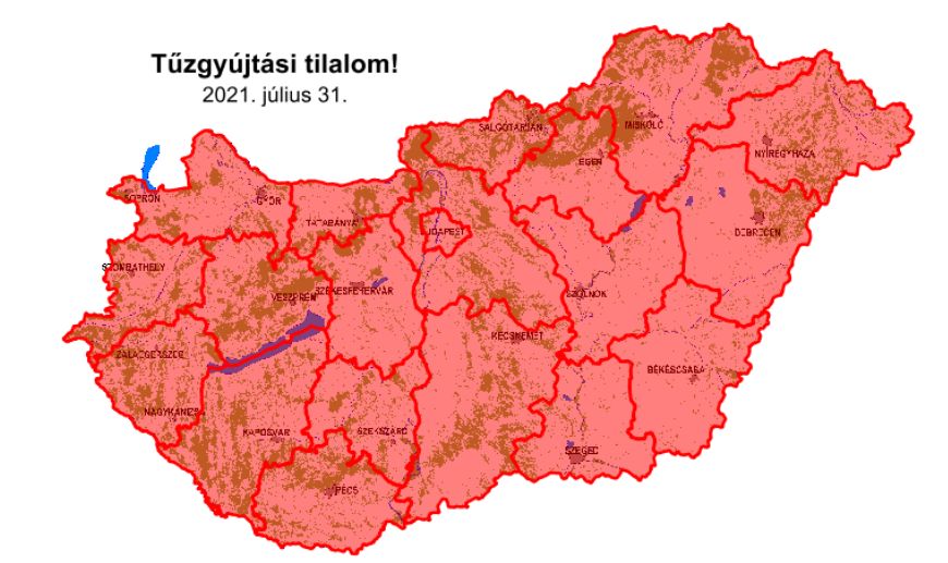 Országos tűzgyújtási tilalom lépett életbe szombaton