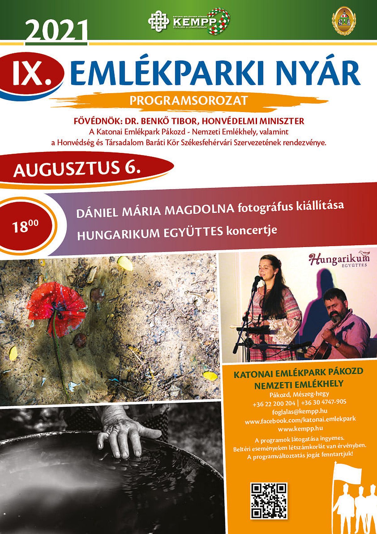 Szociofotó kiállítással, Hungarikum-koncerttel, katonamuzsikával folytatódik az Emlékparki Nyár
