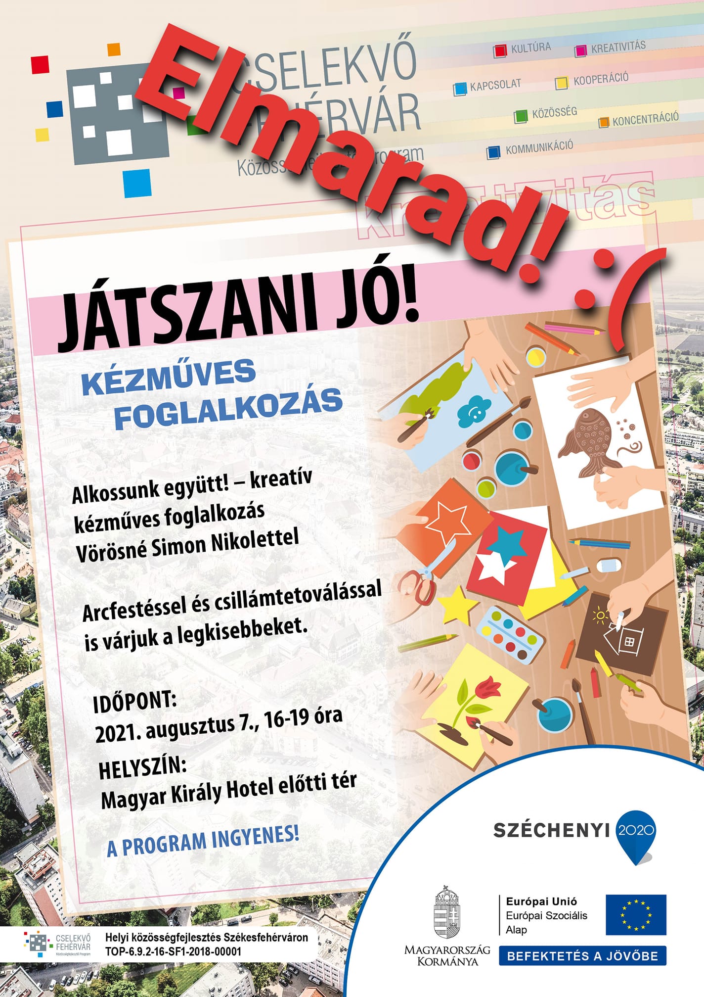 Elmarad a holnapi kézműves foglalkozás - későbbi időpontban pótolják