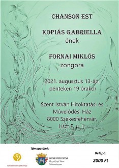 Augusztusi zenés programok a Szent István Hitoktatási és Művelődési Házban