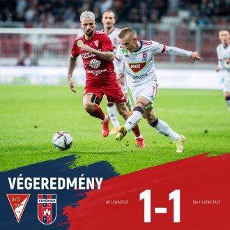 Két büntetővel döntetlent játszott a MOL Fehérvár FC Debrecenben