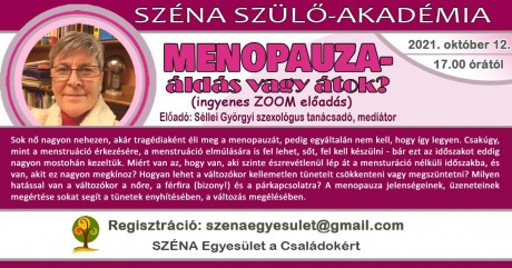 Ingyenes online előadást szervez a SZÉNA Egyesület a nőket érintő menopauzáról