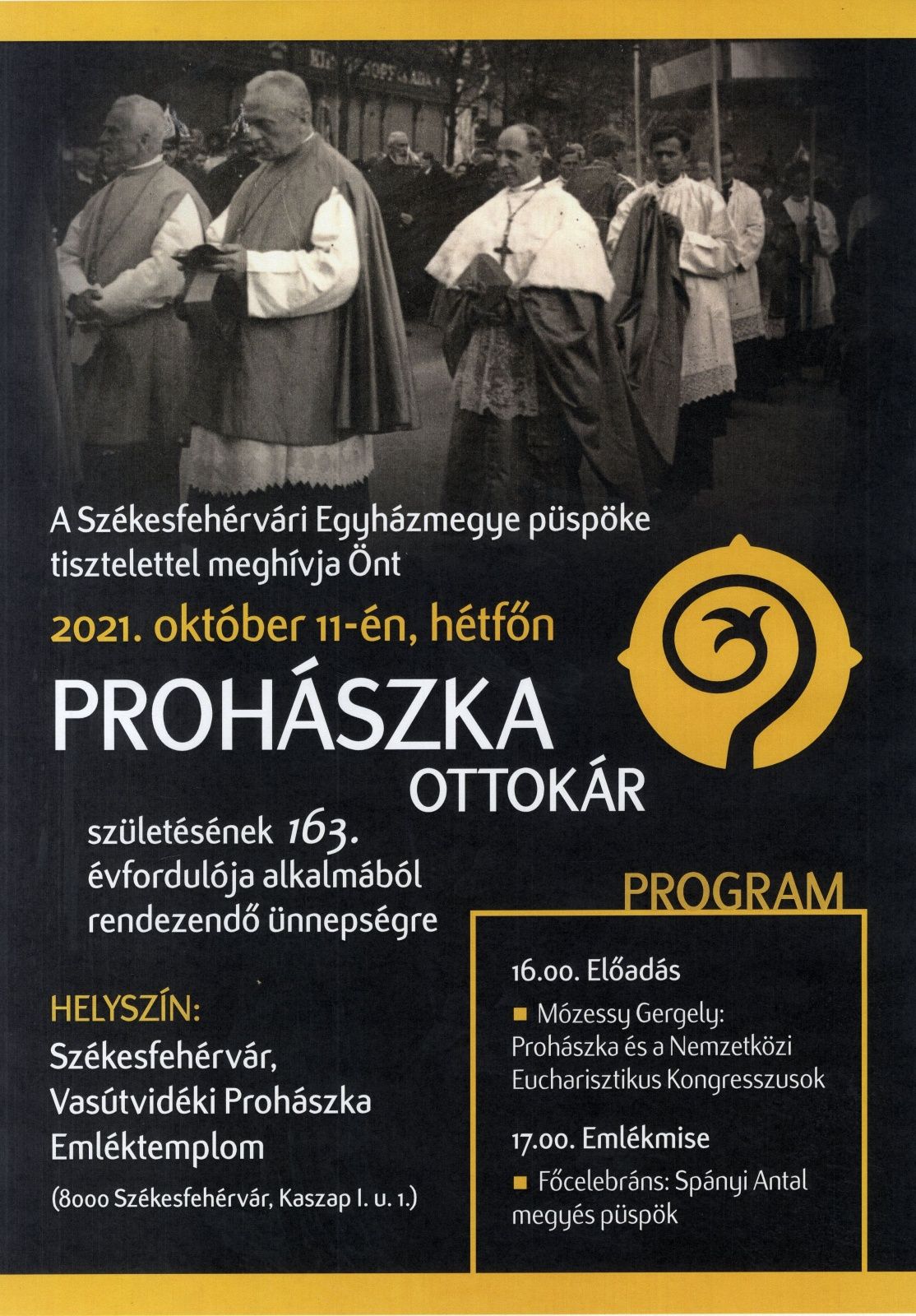 Szentmisével és imádsággal emlékeznek ma a 163 éve született Prohászka Ottokár püspökre