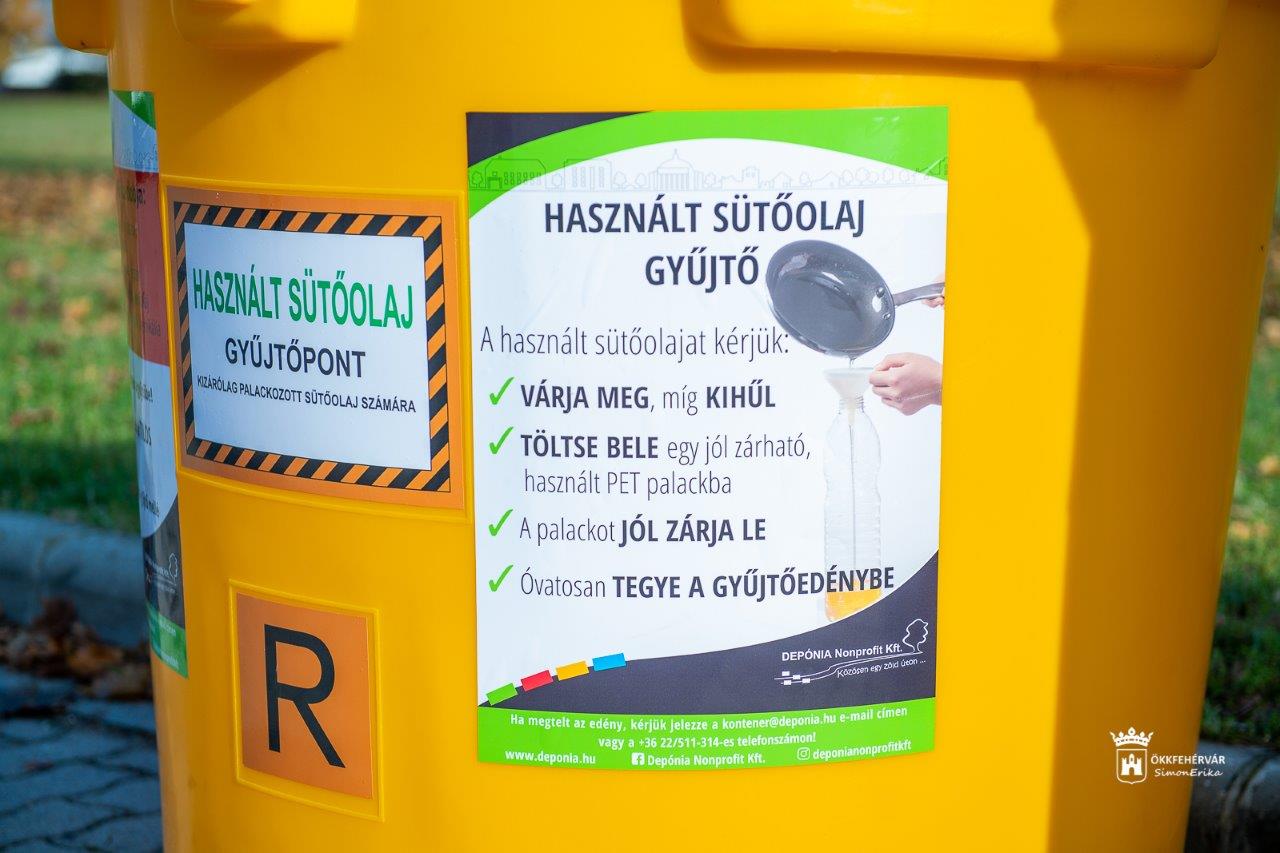 23 helyen adható le mostantól a lakossági használt sütőolaj Székesfehérváron