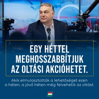 A jövő héten sem kell időpontot foglalni és előzetesen regisztrálni az oltásra