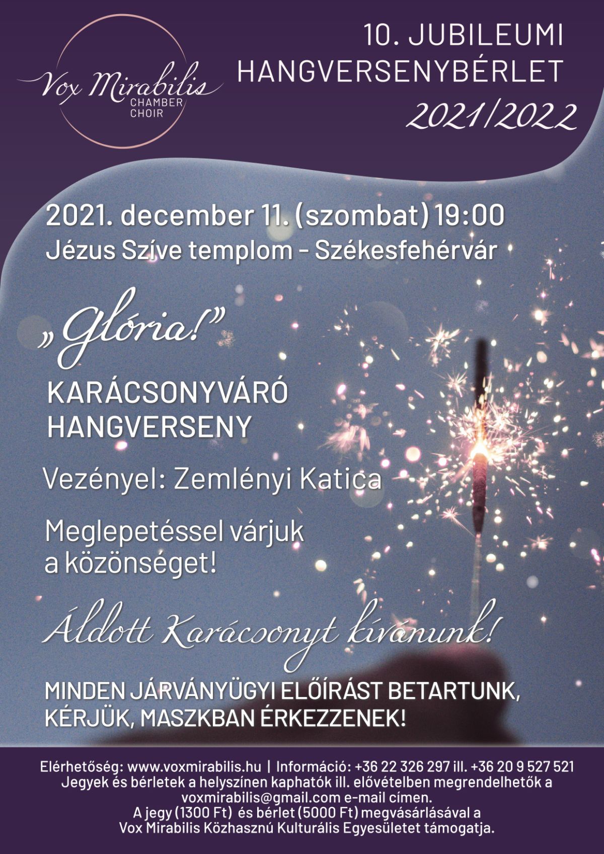 Glória - karácsonyváró koncert a Vox Mirabilis Kamarakórustól