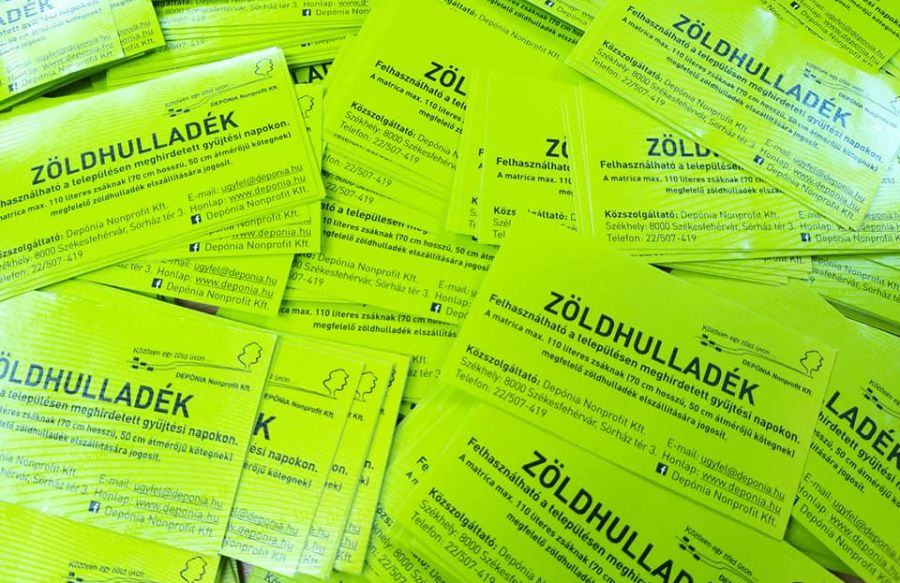 Január 15-ig küldi ki a Deponia a zöldhulladék matricákat Fehérváron