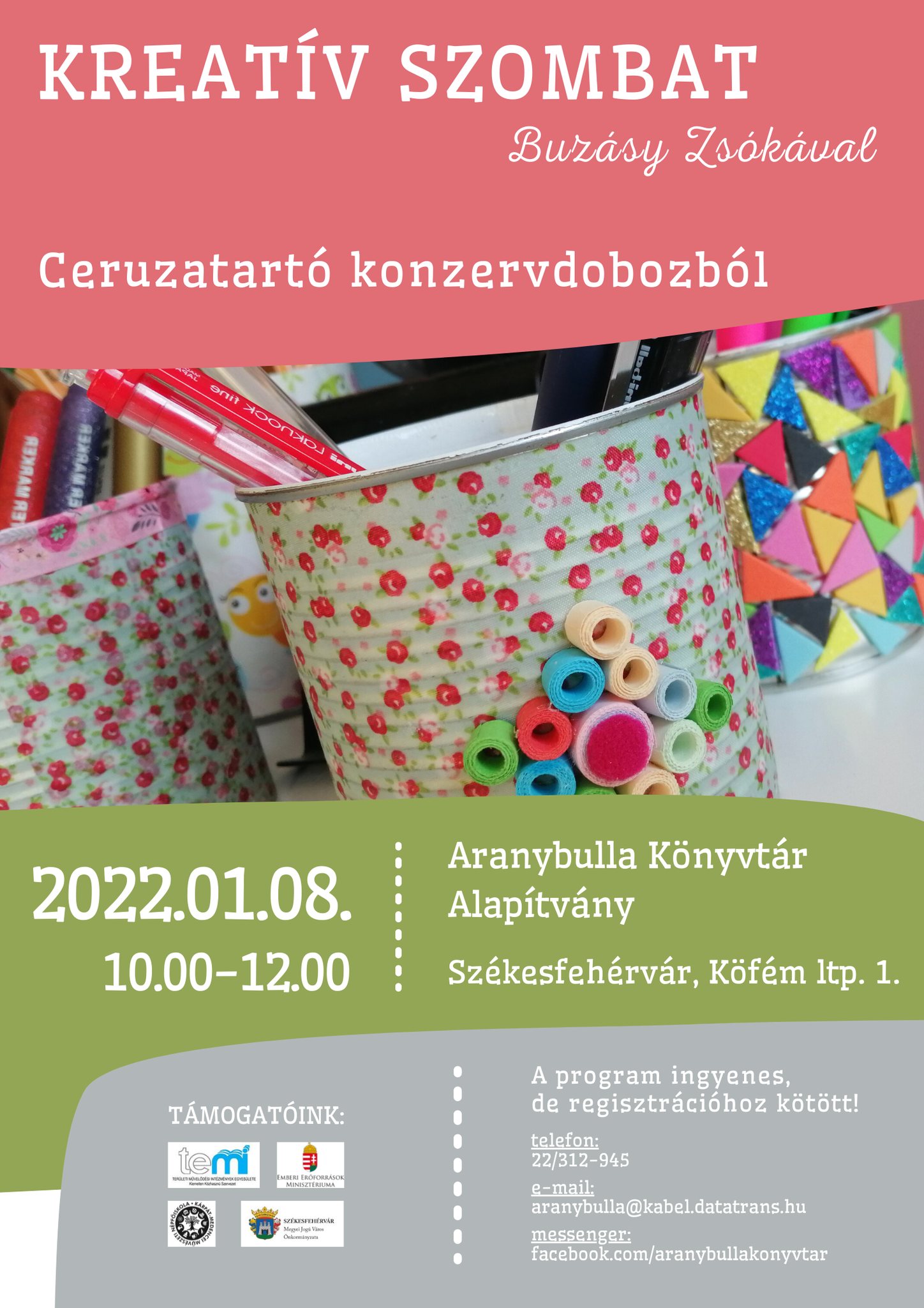 Kreatív szombat az újrahasznosítás jegyében az Aranybulla könyvtárban