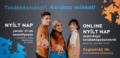 Január 21-én és 22-én is tart nyílt napot a Kodolányi János Egyetem