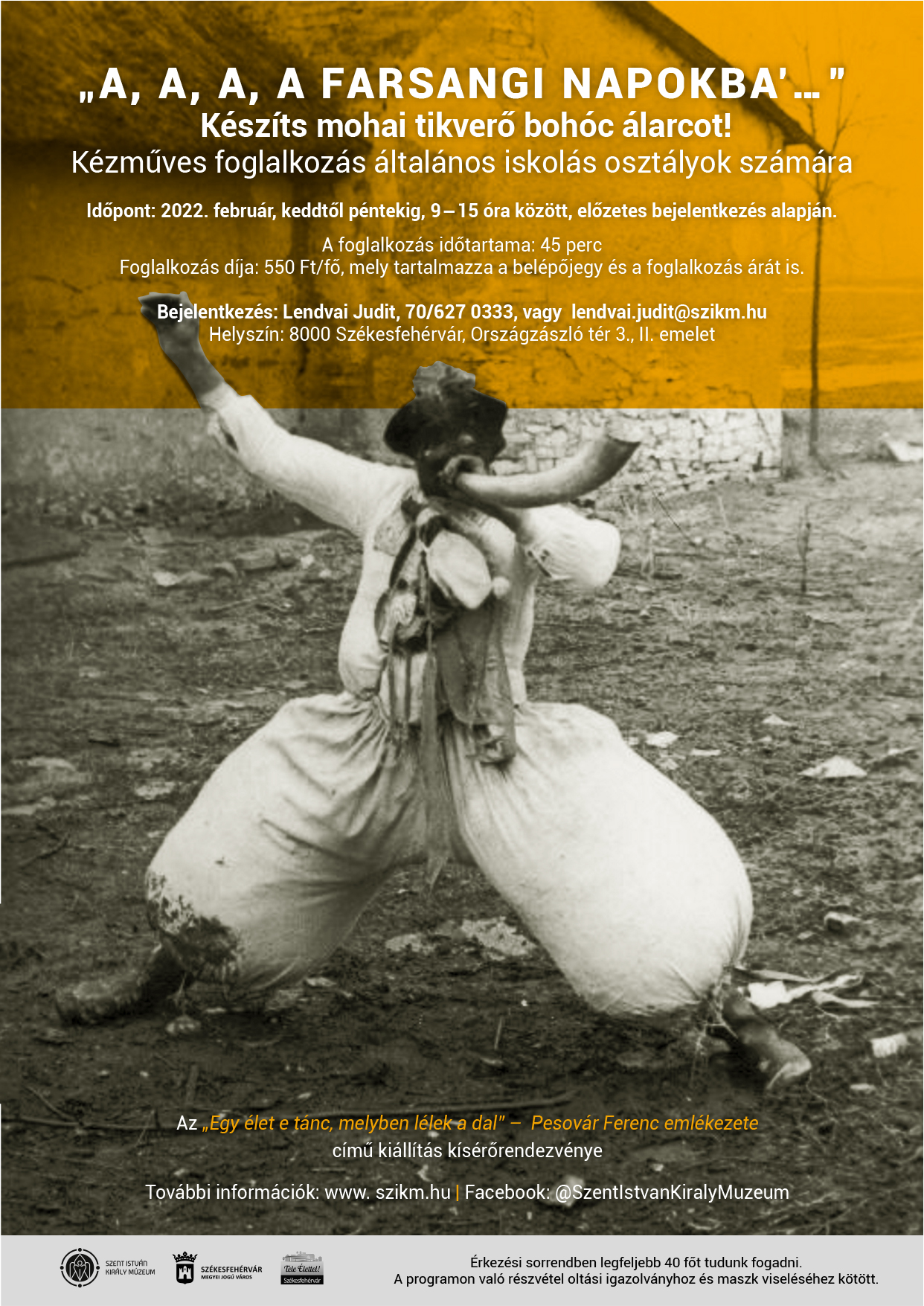 Farsangi kézműves program lesz szombaton délután a Szent István Király Múzeumban