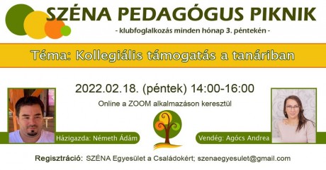 Kollegális támogatás a tanáriban – online folytatódik a Pedagógus Piknik február 18-án
