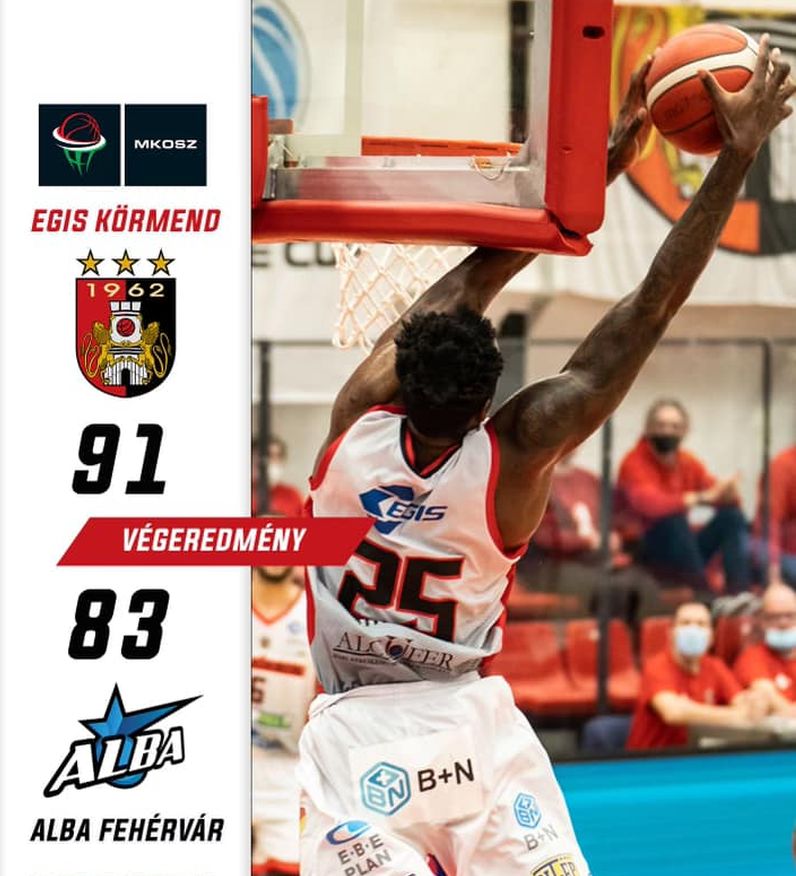 Kosárlabda. izgalmas csatában a Körmend nyert az Alba Fehérvár ellen