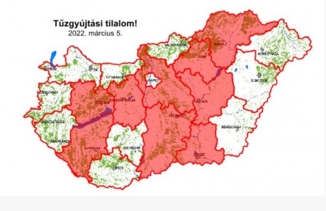 Tűzgyújtási tilalom lépett életbe szombattól Fejér megyében